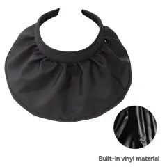 Vinyl Shell-like Bonnet Female Sunshade Foldable Wide Brim Empty Top Cap - Black - View 1