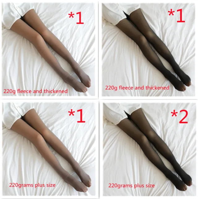 Fake Translucent Plus Size Leggings Fleece Lined Tights Fall And Winter Warm Fleece Pantyhose Women Fleece Lined Pantyhose Thermal Winter Tights ... Set12 - Shop at LoveMi