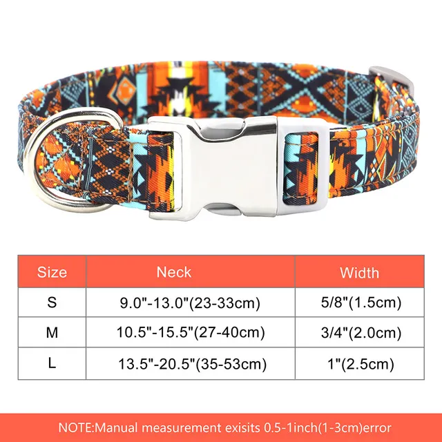 Nylon Pet Dog Collar Personalized Custom Nameplate ID Tag - 1 Style