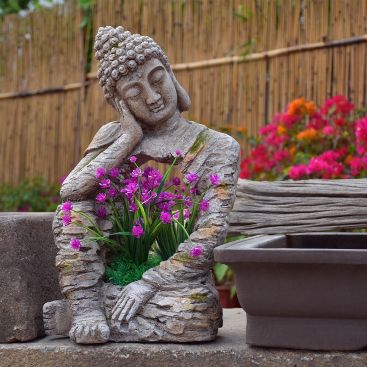 Buddha statue flowerpot