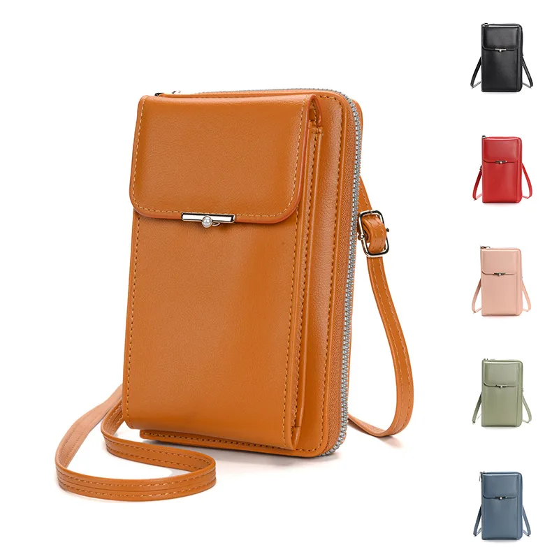 Fashion Large Capacity Mobile Phone Bags Women Small Zipper