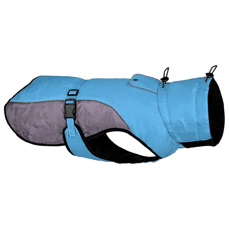 Adjustable Dog Sprint Coat Outdoor Waterproof Pet Clothing - Blue