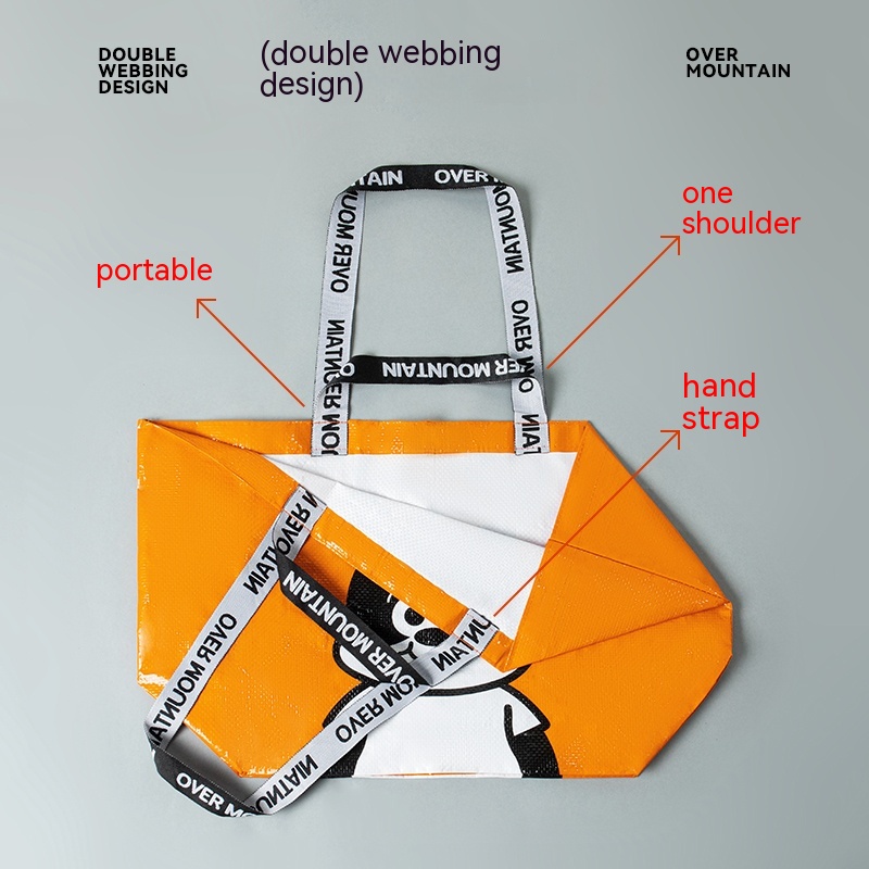 Waterproof Cartoon Woven Foldable Eco-friendly Shopping Bag