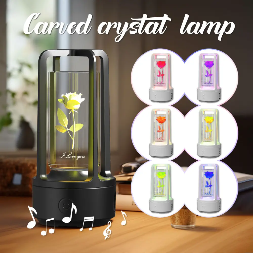 Creative 2 in 1 Audio Acrylic Crystal Lamp