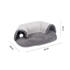 Autumn And Winter Cat Nest Cat Tunnel Plush - Oval Tunnel Cat Nest - View 1