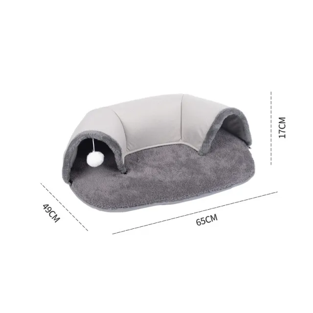 Autumn And Winter Cat Nest Cat Tunnel Plush Oval Tunnel Cat Nest - Shop at LoveMi