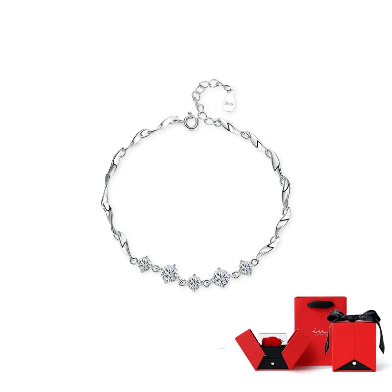 Sterling Silver Bracelet For Girls Simple Niche Design - Bracelet And Hot Box