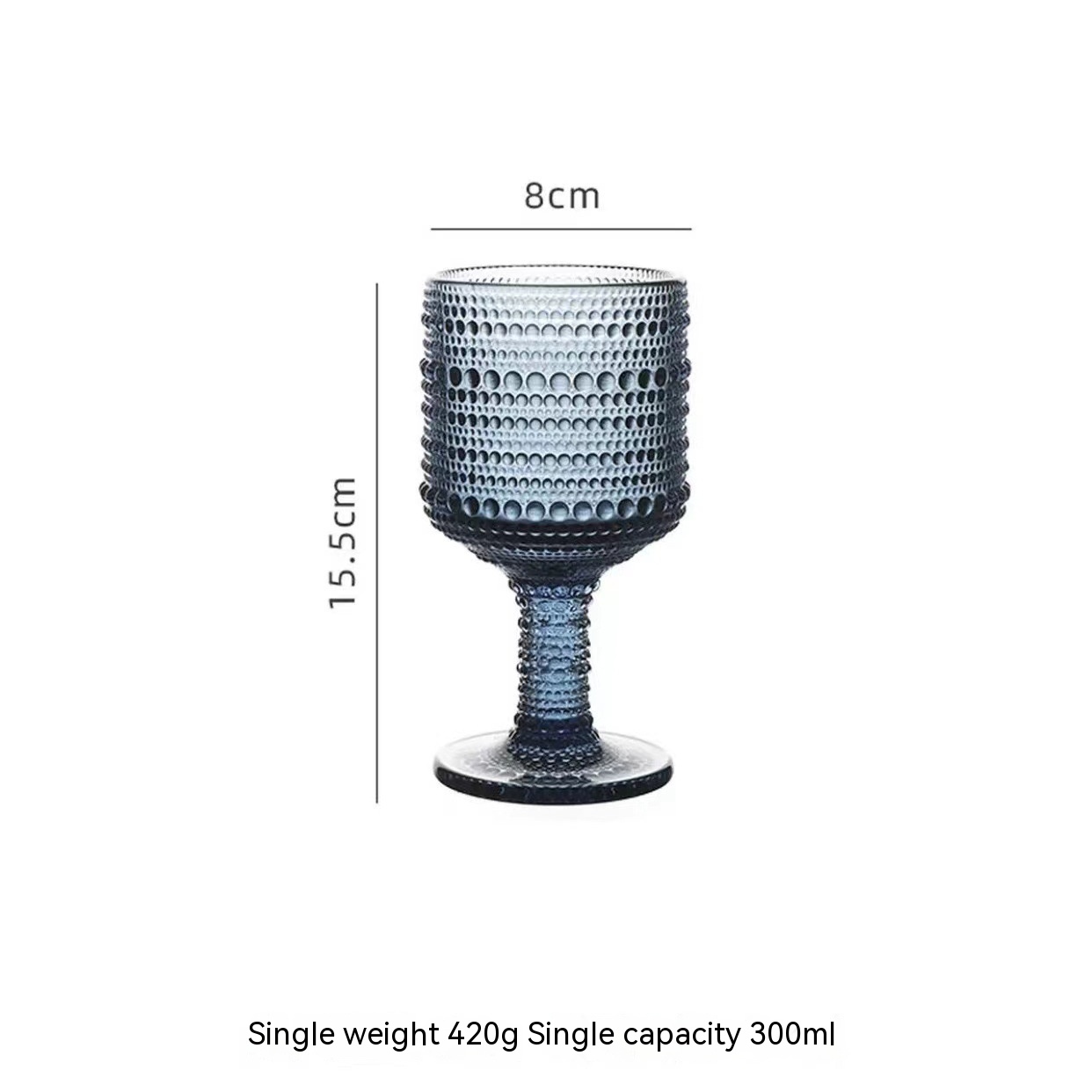 Bead Point Goblet Blue