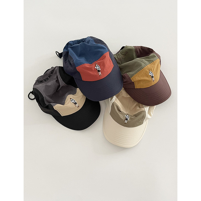 American Style Retro Fashion Brand Contrast Color Fast-drying Five-piece Hat