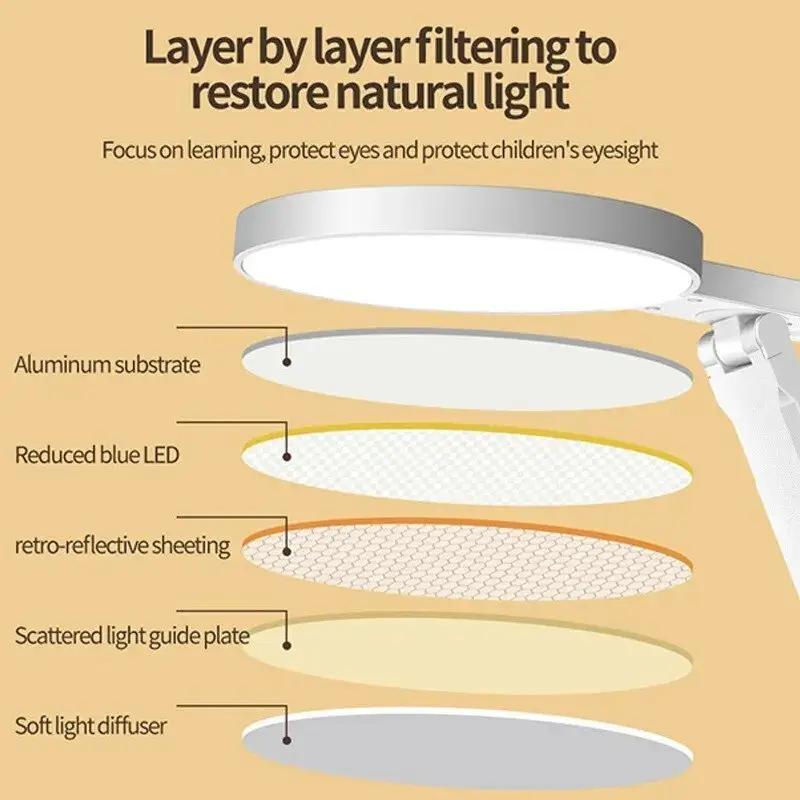 Folding Eye Protection Led Desk Lamp Student Dormitory Dual-purpose Charging And Plug-in