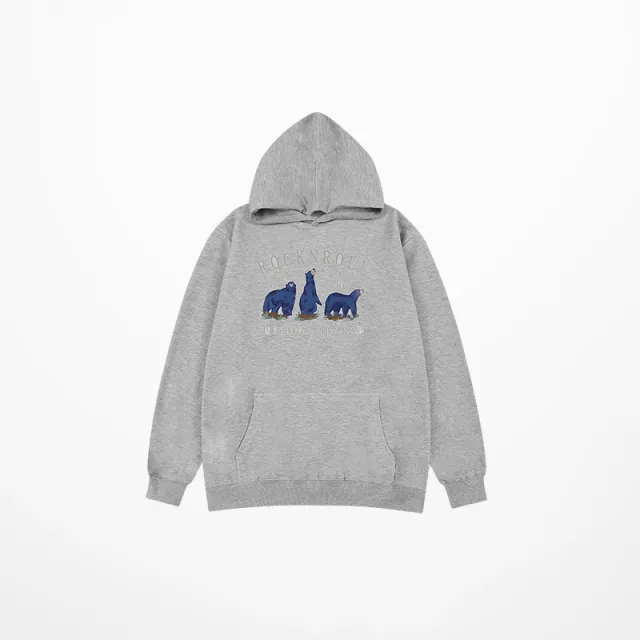 Loose Plush American Retro Hoodie Grey - Shop at LoveMi