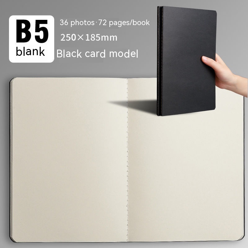 B5 Black Card Blank