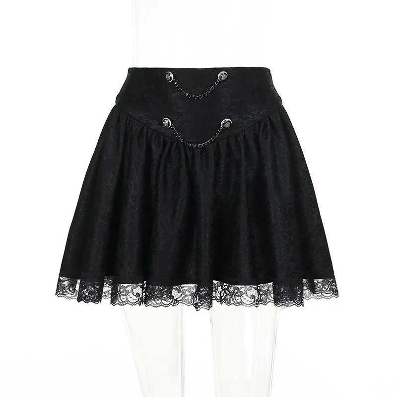 Dark Style Off-shoulder Flocking Top Fashion Sexy See-through Slim Fit Jumpsuit - Black Overskirt