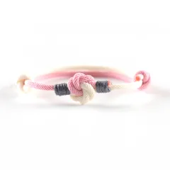 Fashion Personality Two-colour Floral Rope - Beige Pink - View 1