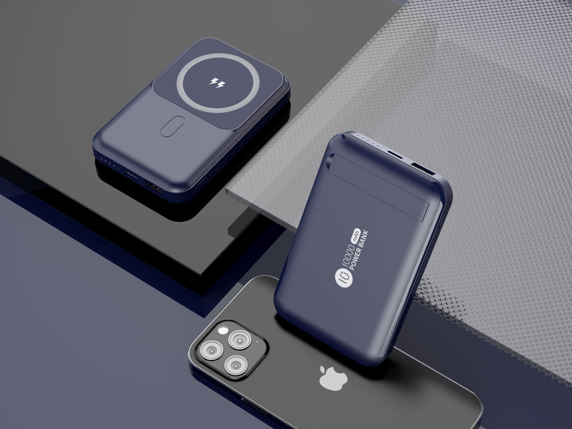 Magnetic Suction Wireless Charging Treasure Large Capacity Folding Bracket Mobile Power Supply - Image 23