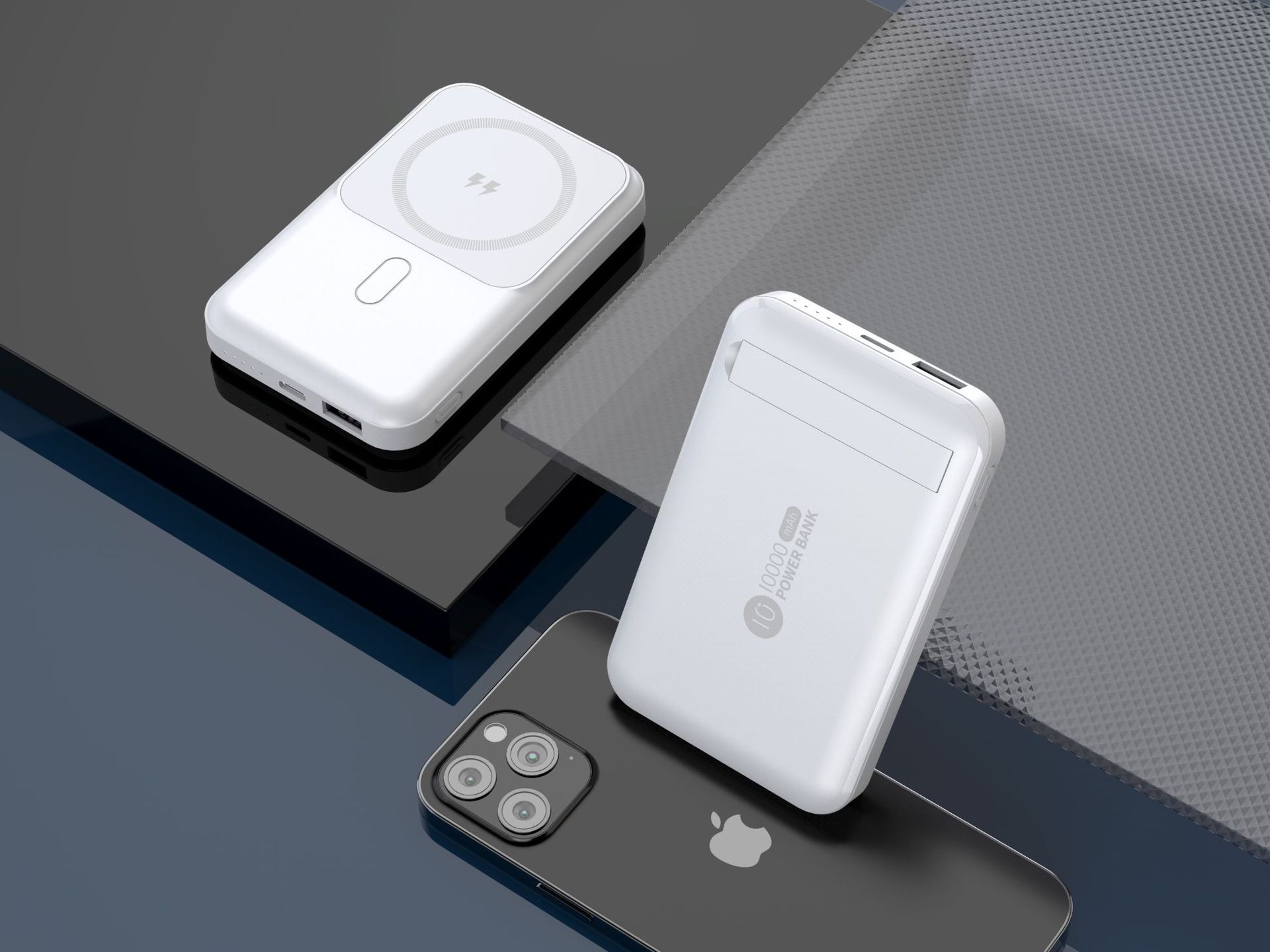 Magnetic Suction Wireless Charging Treasure Large Capacity Folding Bracket Mobile Power Supply - Image 9