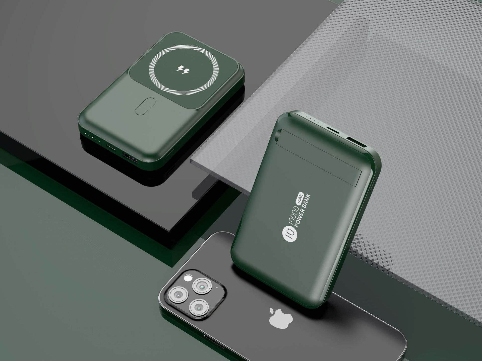 Magnetic Suction Wireless Charging Treasure Large Capacity Folding Bracket Mobile Power Supply - Image 3