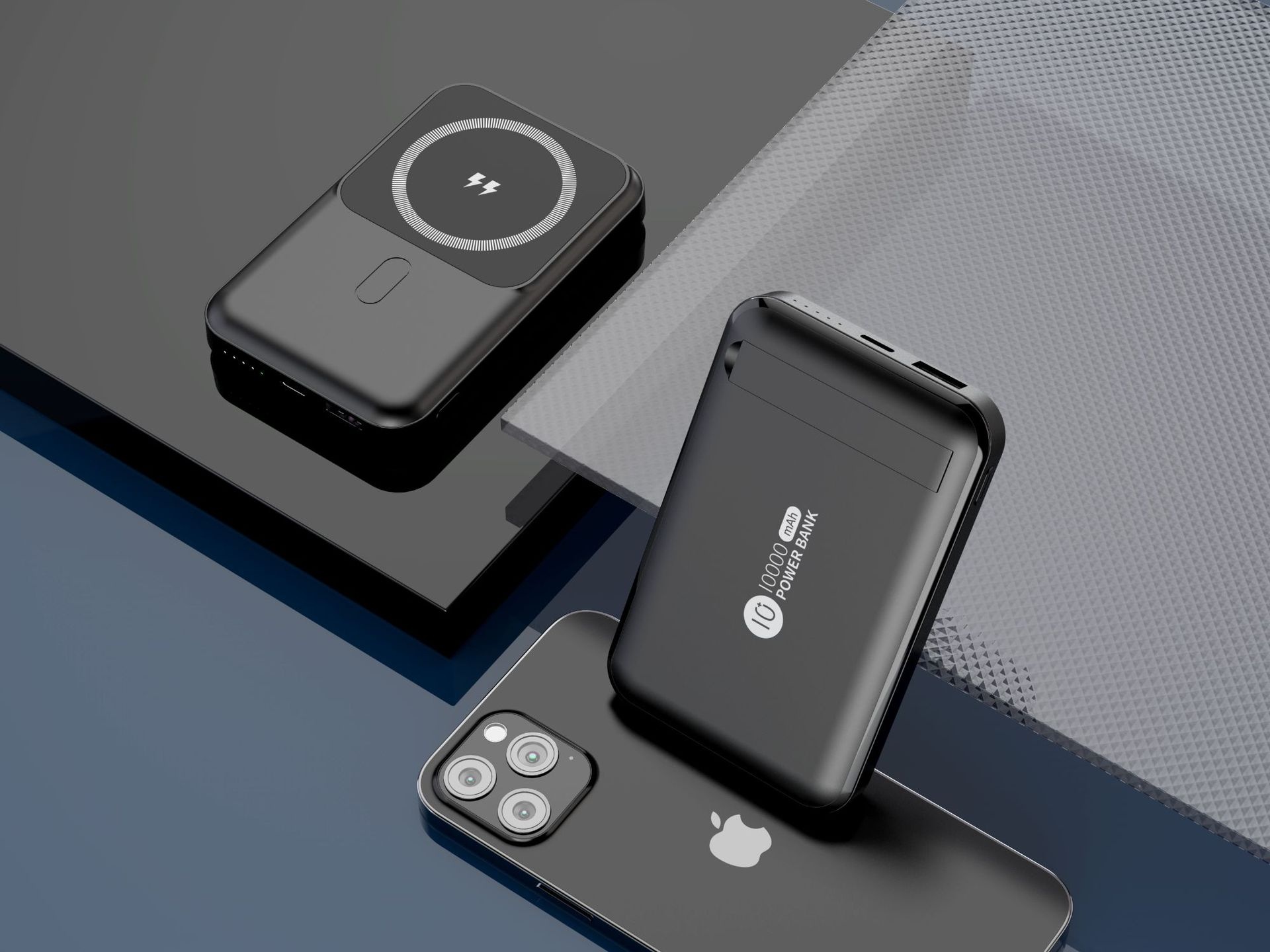 Magnetic Suction Wireless Charging Treasure Large Capacity Folding Bracket Mobile Power Supply - Image 20