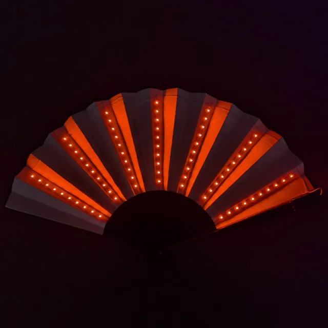 LED Luminous Fan Color Folding Fan Red Light - Shop at LoveMi