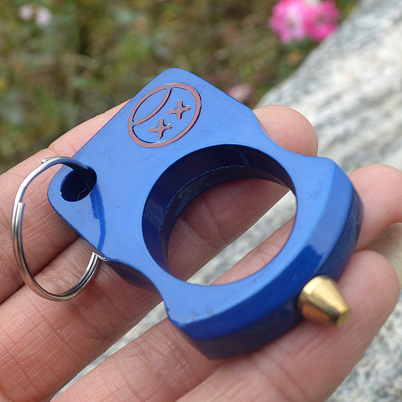 Copper Cone Crying Face Fight Iron Finger Buckle Ring