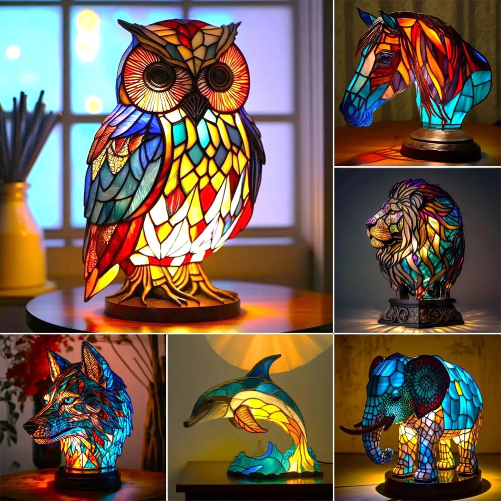 3D Colored Animal Light Desk Lamp Series Decorative Night