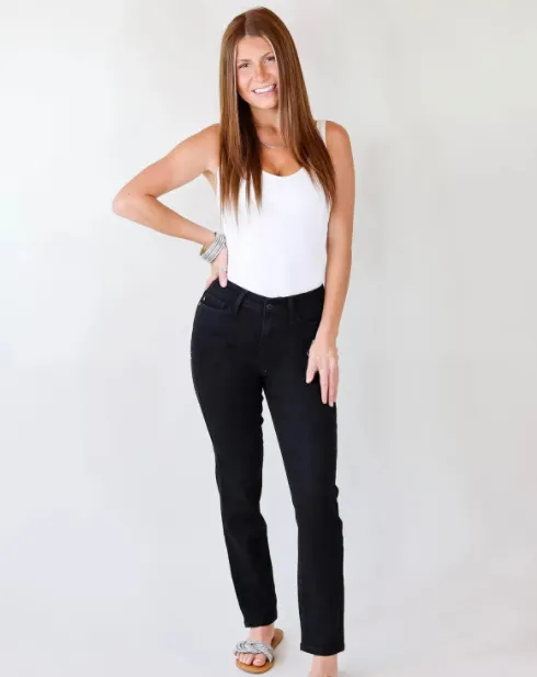 Slim Fit Oversized High Elasticity Slimming Women's Jeans Black - Shop at LoveMi