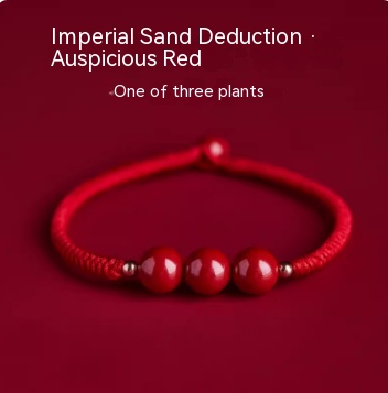 Red Hand Rope With Vermilion Sand Bracelet, Dragon Year, Primordial Year, Red Hand Rope