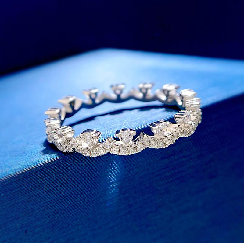 Full Diamond Stackable Ring Lace Ring Women's Simple