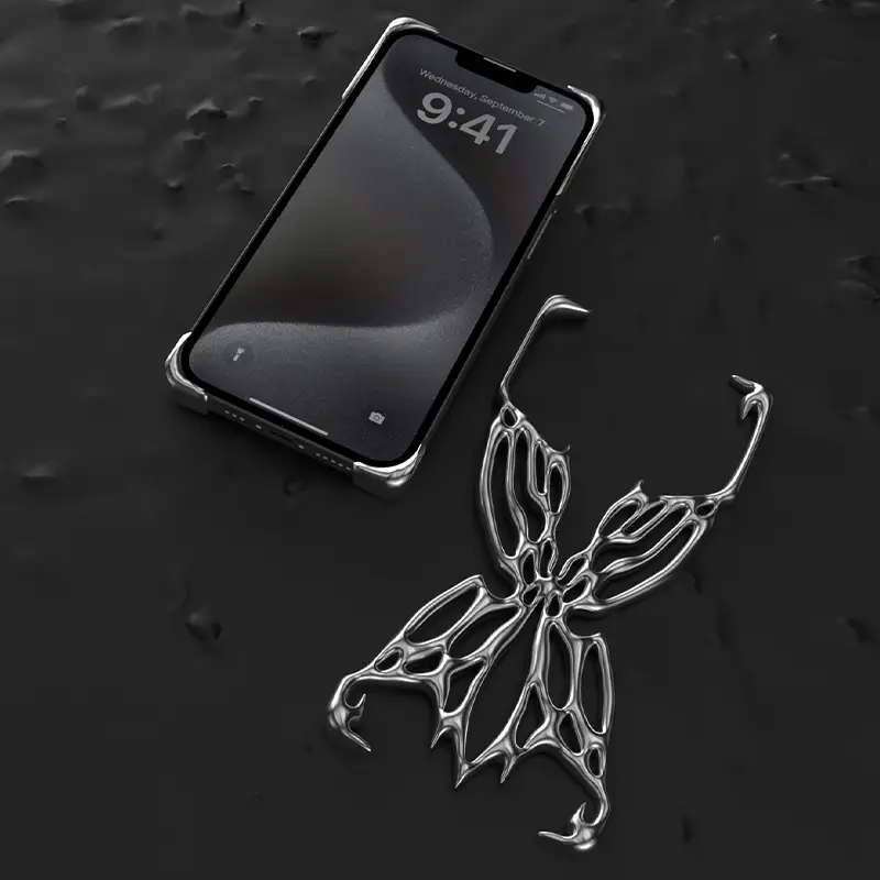 Original Butterfly Hollow Liquid Metal Nude Machine Feel