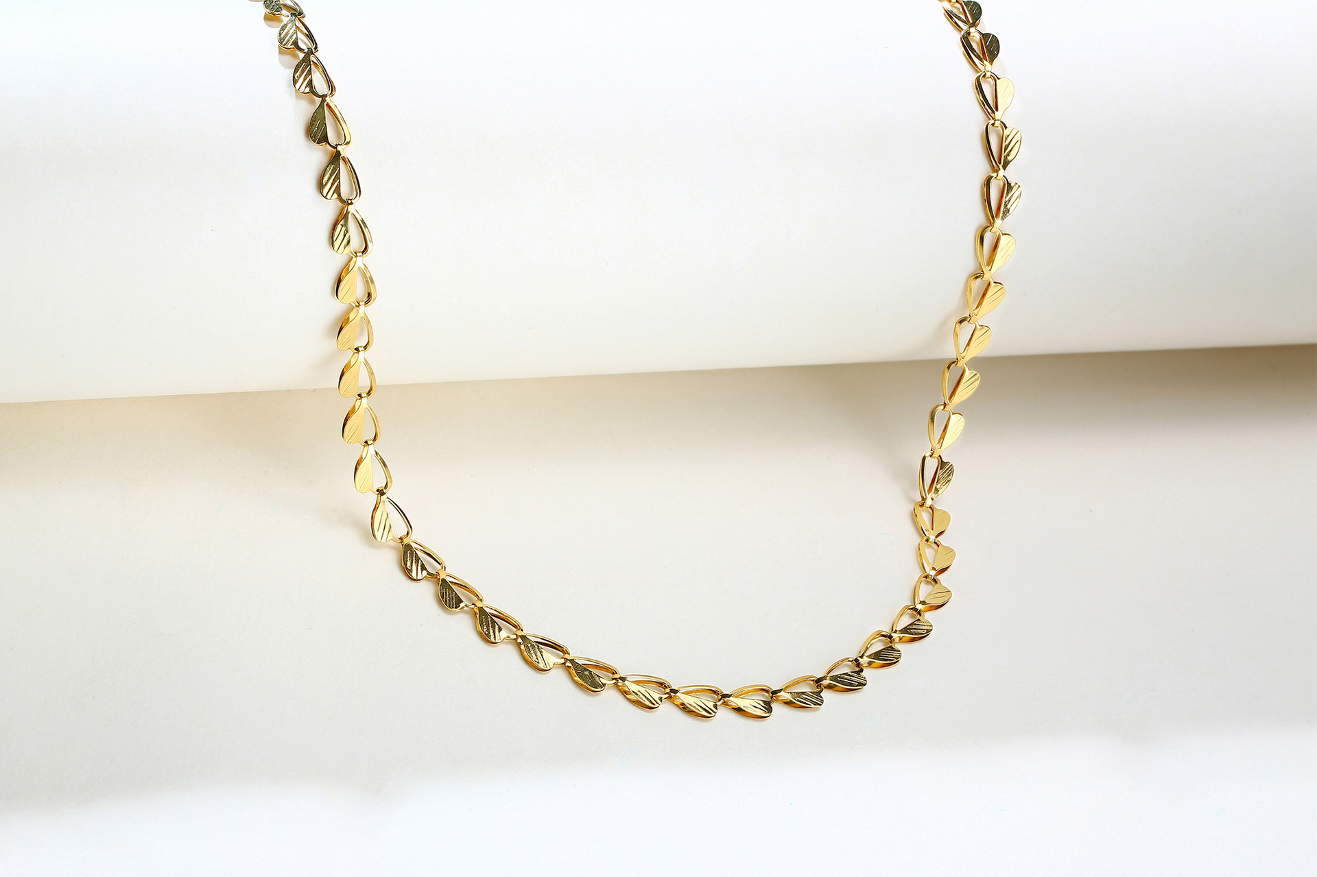 Stainless Steel Leaf Necklace Titanium Steel Girlfriends'