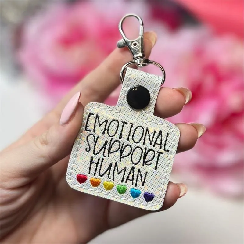 European And American Hot Rainbow Heart Snap Design - Rainbow Heart Keychain