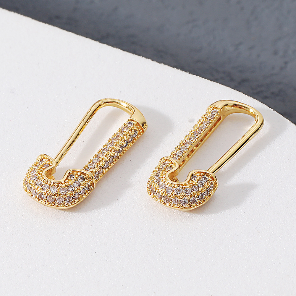 New Copper Micro Inlaid Zircon Women's Earrings