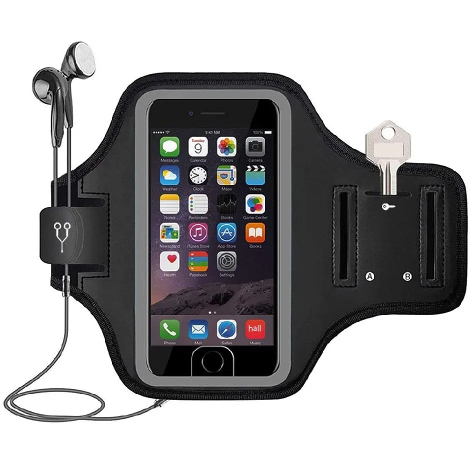 Outdoor Sports Running Mobile Phone Armband - Silver