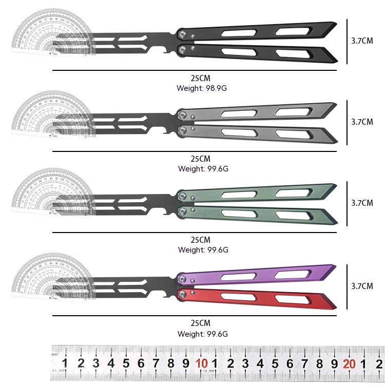 Magic Tuning Fork Butterfly Knife Aluminum Handle Training Knife - Image 7