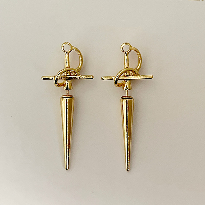 New Gothic Sword Women's Stud Earrings Female Retro