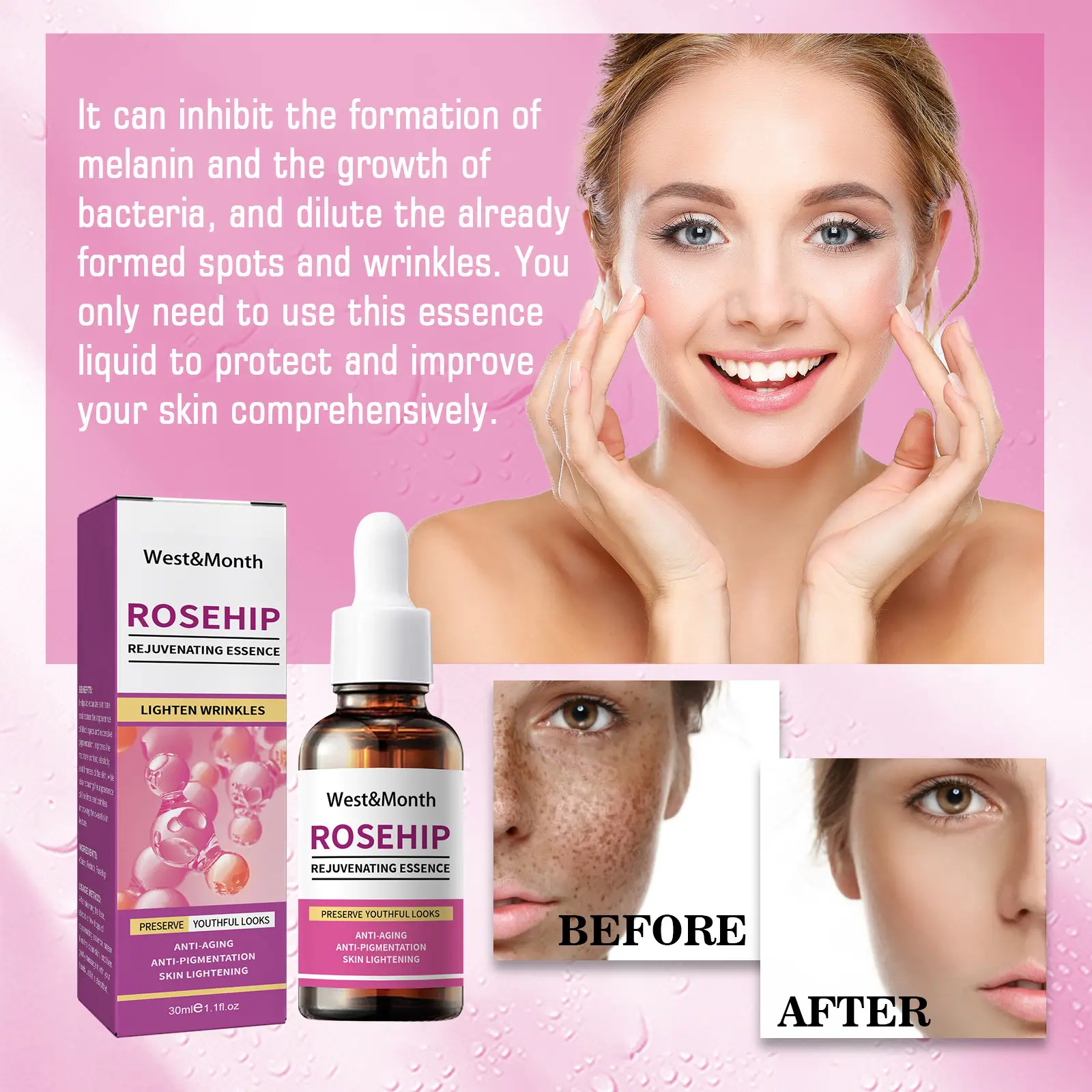 Rose Fruit Skin Rejuvenation Moisturizing Toner