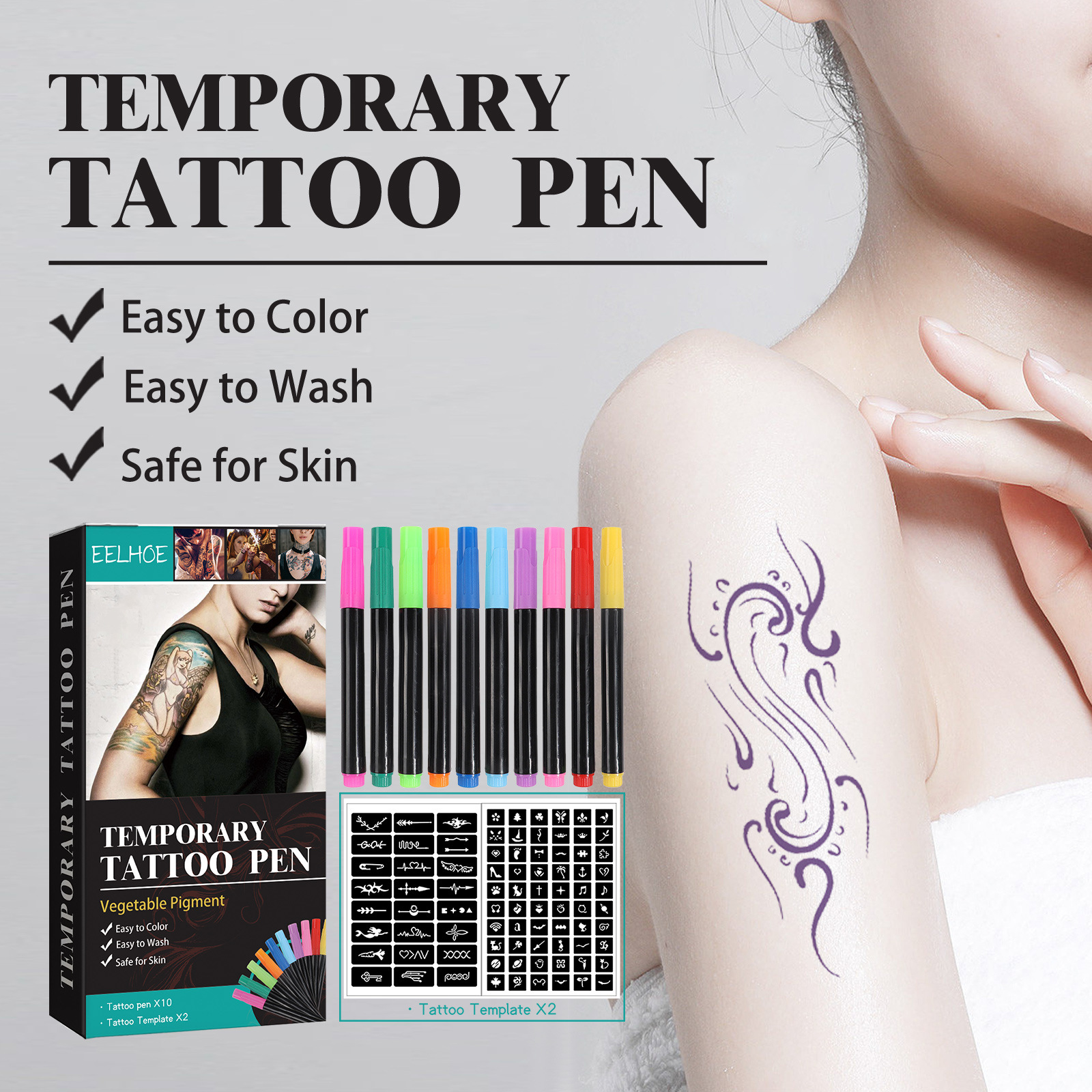 Temporary Tattoo Pen Suit Face Arm