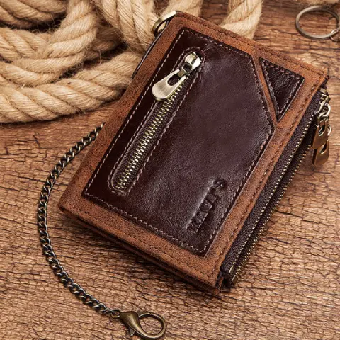 Men's Wallet Anti-theft Swiping RFID Leather Multifunctional