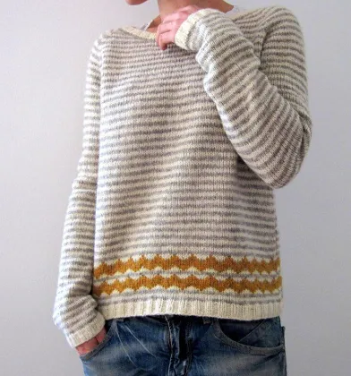 Round Neck Color Contrast Loose Fashion Pullover Yellow - Shop at LoveMi