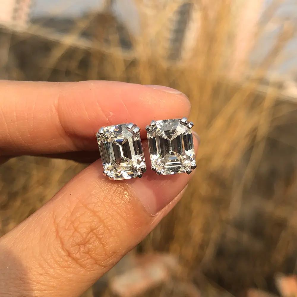 925 Silver Plated Earrings Rock Candy
