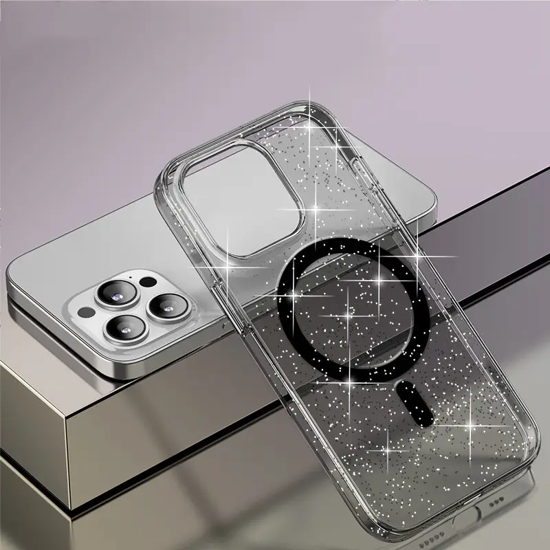Magnetic Phone Case Creative Anti Drop Glitter