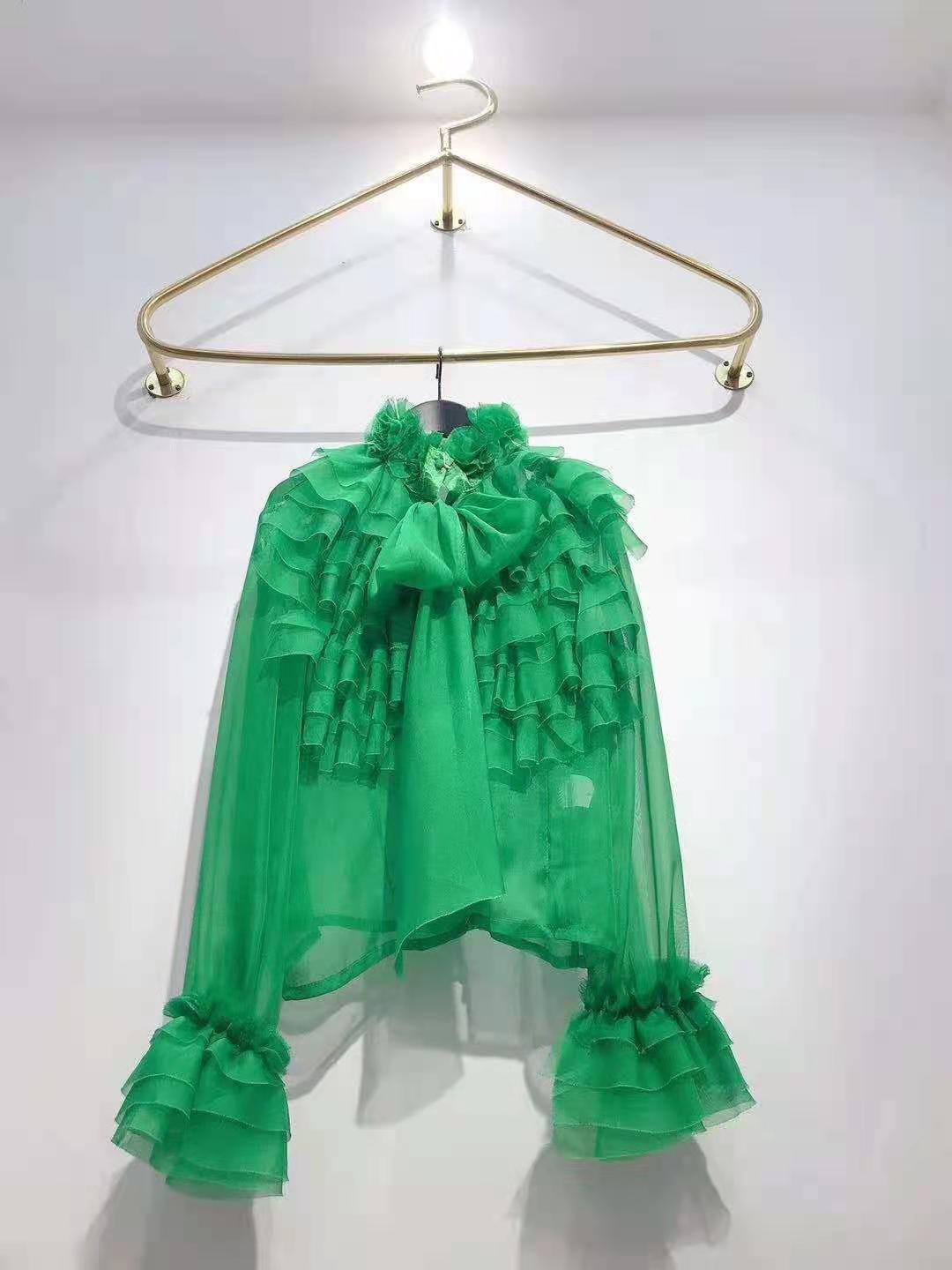 European And American Sheer Top Long Sleeve