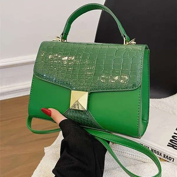 Mining Stone Pattern Stitching Square Pouch Women's Classic All-match