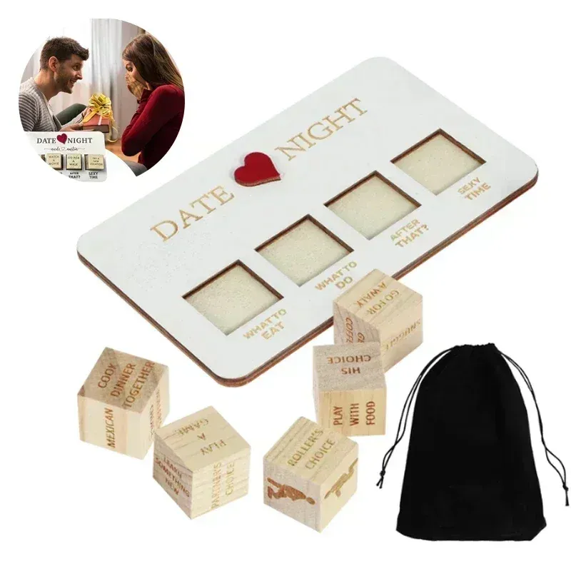 Wooden Date Night Dice Wooden Date Night Ideas Game Dice Romantic Couple Date Night Game Action Decision Dice Games For Couple – image 2
