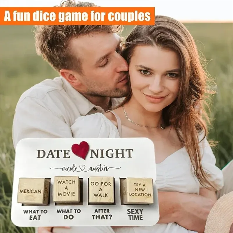 Wooden Date Night Dice Wooden Date Night Ideas Game Dice Romantic Couple Date Night Game Action Decision Dice Games For Couple – image 4