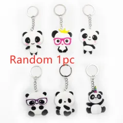 Panda Keychain Cute Cartoon Key Ring Car Pendant Accessories Small Gift - Panda Keychain Random - View 1