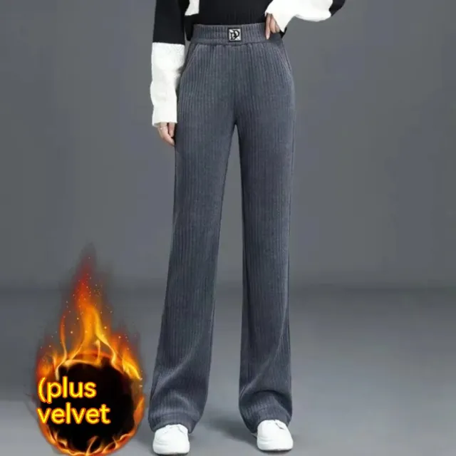 Women's Wide leg Pants Fallwinter High Waist Drooping Tan - Shop at LoveMi