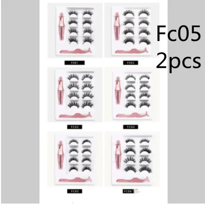 Three pairs of false eyelashes Fc05 2Pcs - Shop at LoveMi