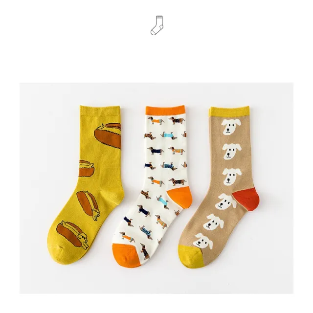 Minimalist Printed Cute Women's Mid Length Socks Style517813 - Shop at LoveMi