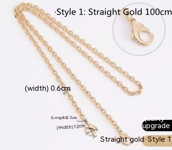 Style1 Straight Gold 100cm